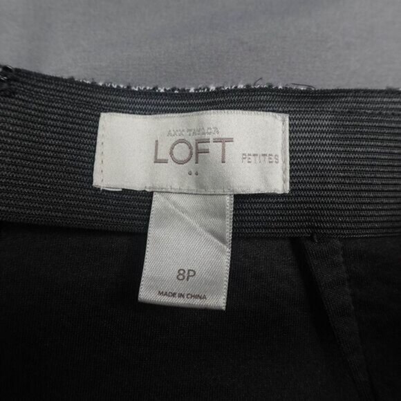 LOFT Womens Skirt 8 Petite Black Textured Mini Everyday Office Career Day Y2K - Picture 4 of 10